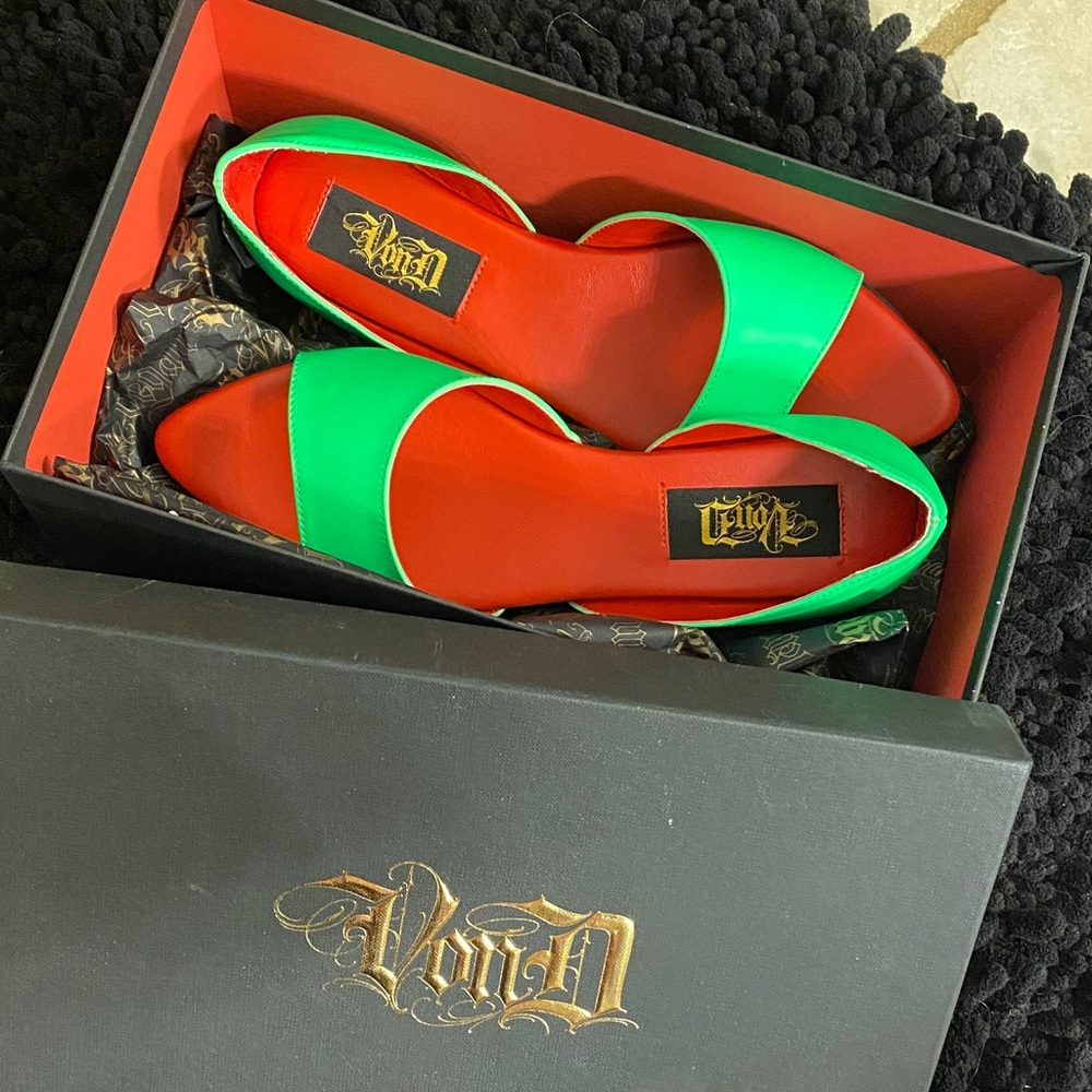 Kat Von D Toxic Green “Lizzy” Sandals